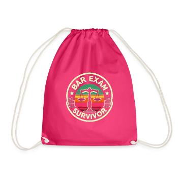 Bar Exam Survivor 14 - Drawstring Bag - fuchsia - Front