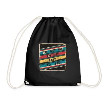 I'm Not Fat, I'm Just Easy To See 53 - Drawstring Bag - black - Front