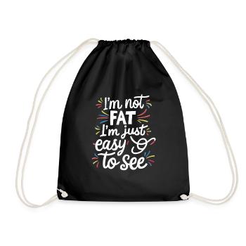 I'm Not Fat, I'm Just Easy To See 54 - Drawstring Bag - black - Front