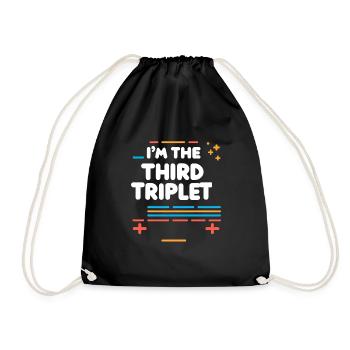 I'm The Third Triplet 5 - Drawstring Bag - black - Front