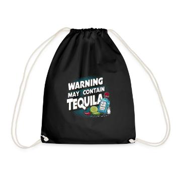 Warning May Contain Tequila 17 - Drawstring Bag - black - Front