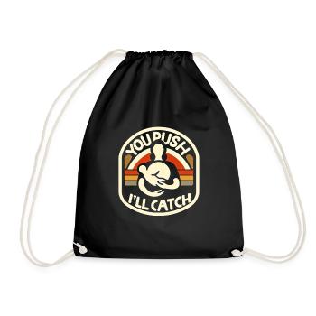 You Push I'll Catch 10 - Drawstring Bag - black - Front