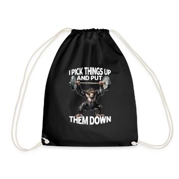 Je ramasse des choses et les pose 42 - Sac de sport léger - noir - Devant