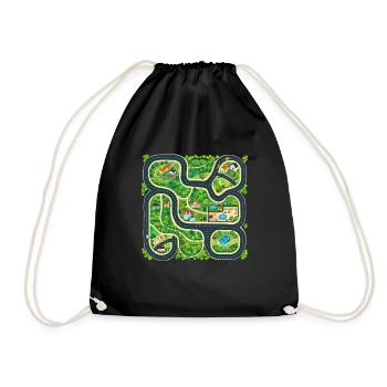 Car Play Mat Gives Parents A Massage 2 - Turnbeutel - Schwarz - Vorne