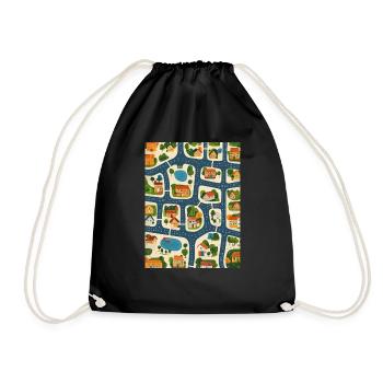 Kids Car Play Mat - Parent Massage Aid 2 - Turnbeutel - Schwarz - Vorne