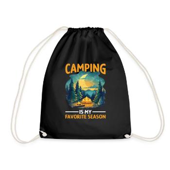 Le camping est ma saison 2 préférée - Sac de sport léger - noir - Devant