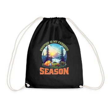 Le camping est ma saison préférée - Sac de sport léger - noir - Devant