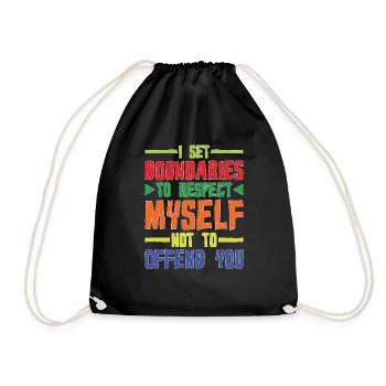 I Set Boundaries To Respect Myself - Turnbeutel - Schwarz - Vorne