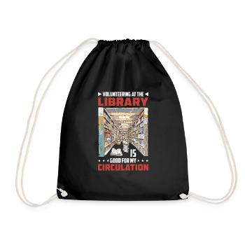 Le bénévolat à la bibliothèque stimule ma circulation2 - Sac de sport léger - noir - Devant