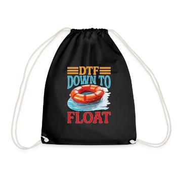 DTF Down To Float - Turnbeutel - Schwarz - Vorne