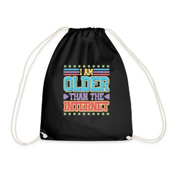 I Am Older Than The Internet 6 - Turnbeutel - Schwarz - Vorne