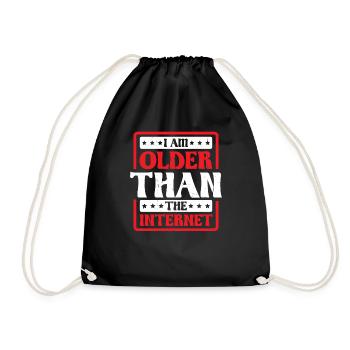 I Am Older Than The Internet 5 - Drawstring Bag - black - Front