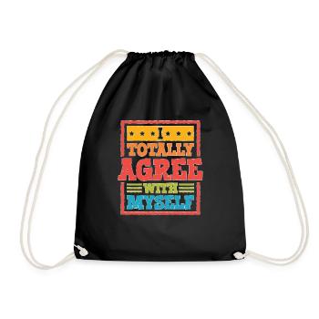 Je suis tout à fait d’accord avec moi-même 5 - Sac de sport léger - noir - Devant