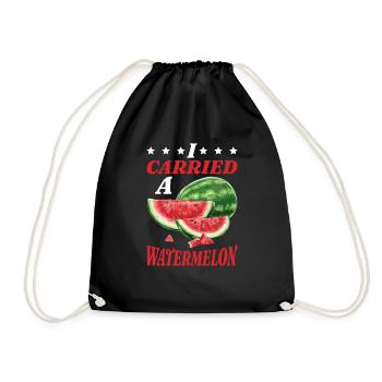 I Carried A Watermelon 36 - Turnbeutel - Schwarz - Vorne