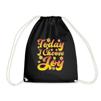 Today I Choose Joy 35 - Turnbeutel - Schwarz - Vorne