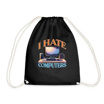 I Hate Computers 2 - Turnbeutel - Schwarz - Vorne
