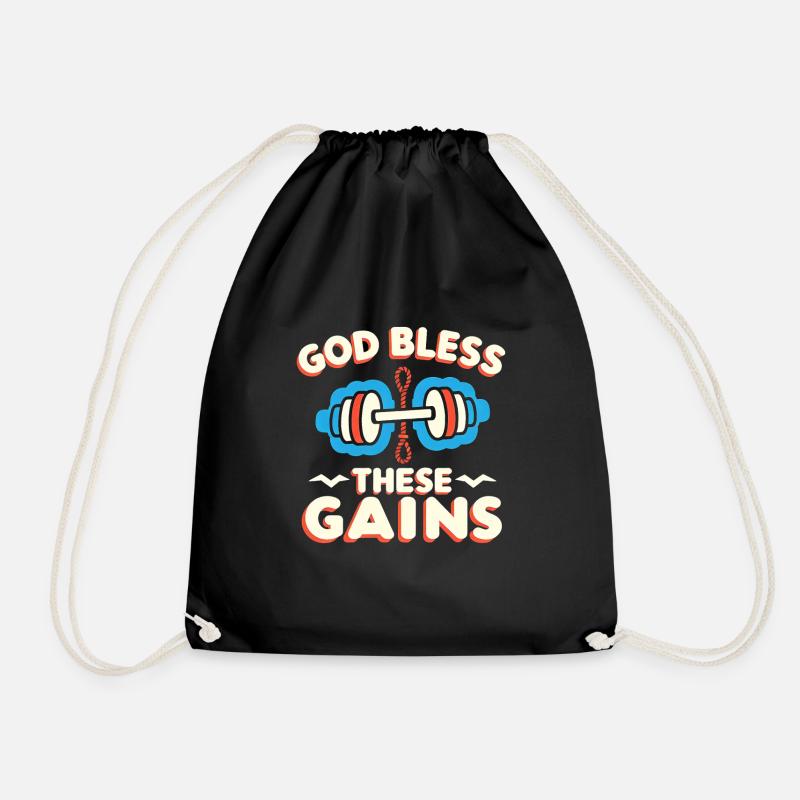 God Bless These Gains 11 - Turnbeutel - Schwarz
