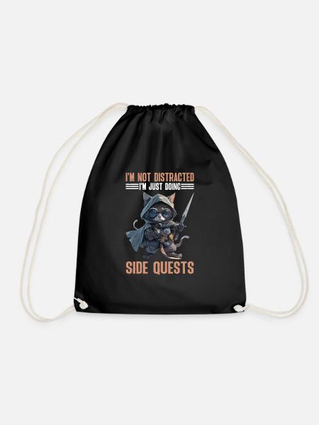 I'm Not Distracted I'm Just Doing Side Quests 2 - Turnbeutel - Schwarz