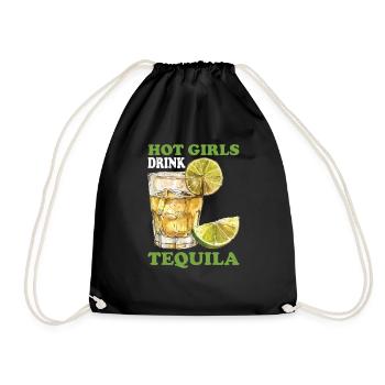 Hot Girls Drink Tequila - Turnbeutel - Schwarz - Vorne