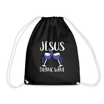 Jesus Drank Wine 4 - Turnbeutel - Schwarz - Vorne