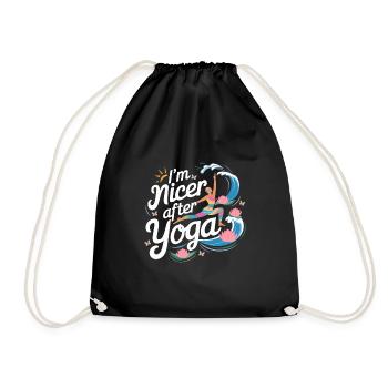 I'm Nicer After Yoga 6 - Turnbeutel - Schwarz - Vorne