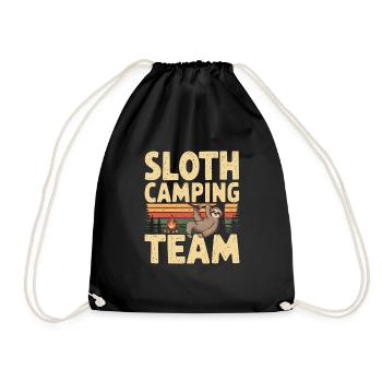 Sloth Camping Team 6 - Turnbeutel - Schwarz - Vorne