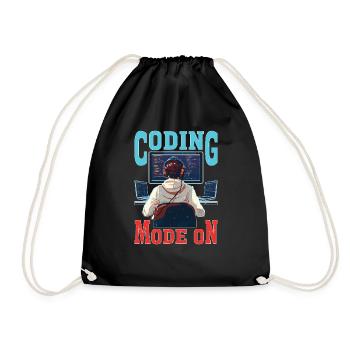 Coding Mode On - Turnbeutel - Schwarz - Vorne