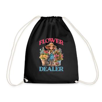 Flower Dealer - Turnbeutel - Schwarz - Vorne