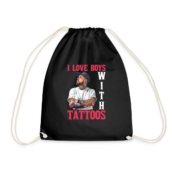 I Love Boys With Tattoos 5 - Turnbeutel - Schwarz - Vorne