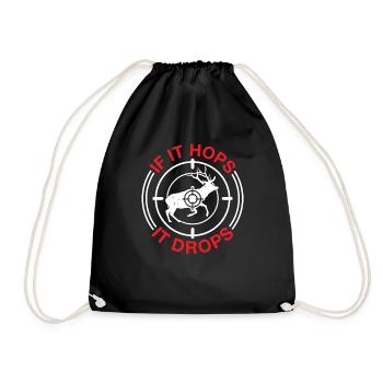 If It Hops It Drops 6 - Turnbeutel - Schwarz - Vorne