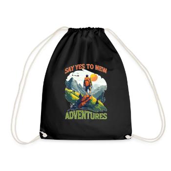 Say Yes To New Adventures 6 - Turnbeutel - Schwarz - Vorne