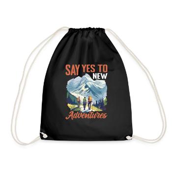 Say Yes To New Adventures 5 - Turnbeutel - Schwarz - Vorne