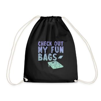 Check Out My Fun Bags 3 - Turnbeutel - Schwarz - Vorne
