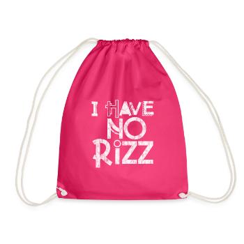 I Have No Rizz 3 - Turnbeutel - Fuchsia - Vorne