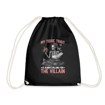 My Toxic Trait Is Always Falling For The Villain 2 - Turnbeutel - Schwarz - Vorne