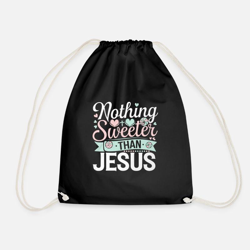 Nothing Sweeter Than Jesus 6 - Turnbeutel - Schwarz
