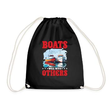 Boats Well With Others - Turnbeutel - Schwarz - Vorne