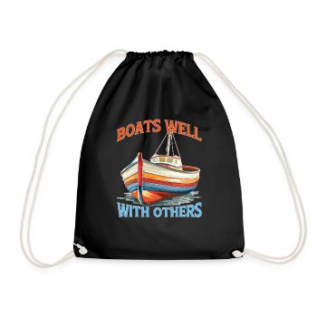 Boats Well With Others 2 - Turnbeutel - Schwarz - Vorne