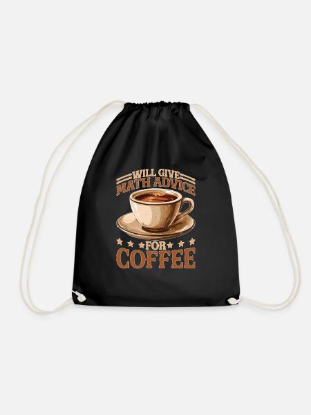 Will Give Math Advice For Coffee - Turnbeutel - Schwarz