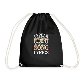 I Speak Fluent Song Lyrics 13 - Turnbeutel - Schwarz - Vorne