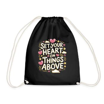 Set Your Heart On Things Above 5 - Turnbeutel - Schwarz - Vorne