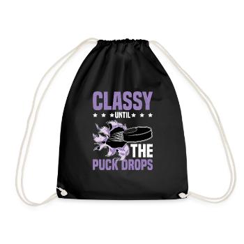Classy Until The Puck Drops 32 - Turnbeutel - Schwarz - Vorne