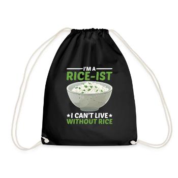 I'm A Rice-ist I Can't Live Without Rice 8 - Turnbeutel - Schwarz - Vorne