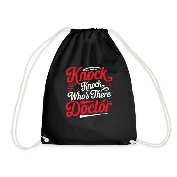 Knock Knock Who's There Doctor 50 - Turnbeutel - Schwarz - Vorne