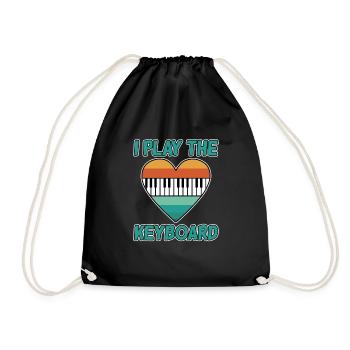 I Play The Keyboard - Turnbeutel - Schwarz - Vorne