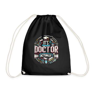 It's Doctor Actually 19 - Turnbeutel - Schwarz - Vorne