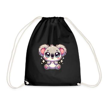 Super Cute Kawaii Baby Koala - Turnbeutel - Schwarz - Vorne