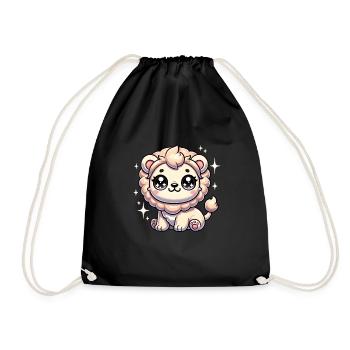 Super Cute Kawaii Baby Lion - Turnbeutel - Schwarz - Vorne