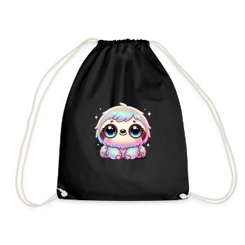 Super Cute Kawaii Baby Sloth - Turnbeutel - Schwarz - Vorne
