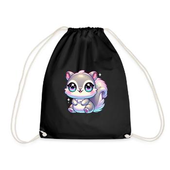 Super Cute Kawaii Baby Squirrel - Turnbeutel - Schwarz - Vorne